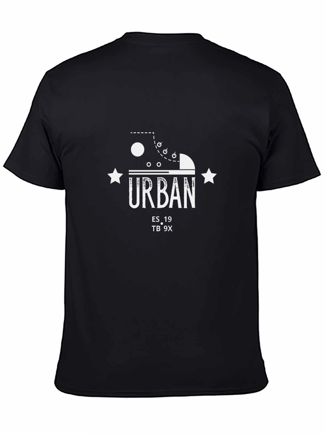 Urban Style Graphic Tee - Black