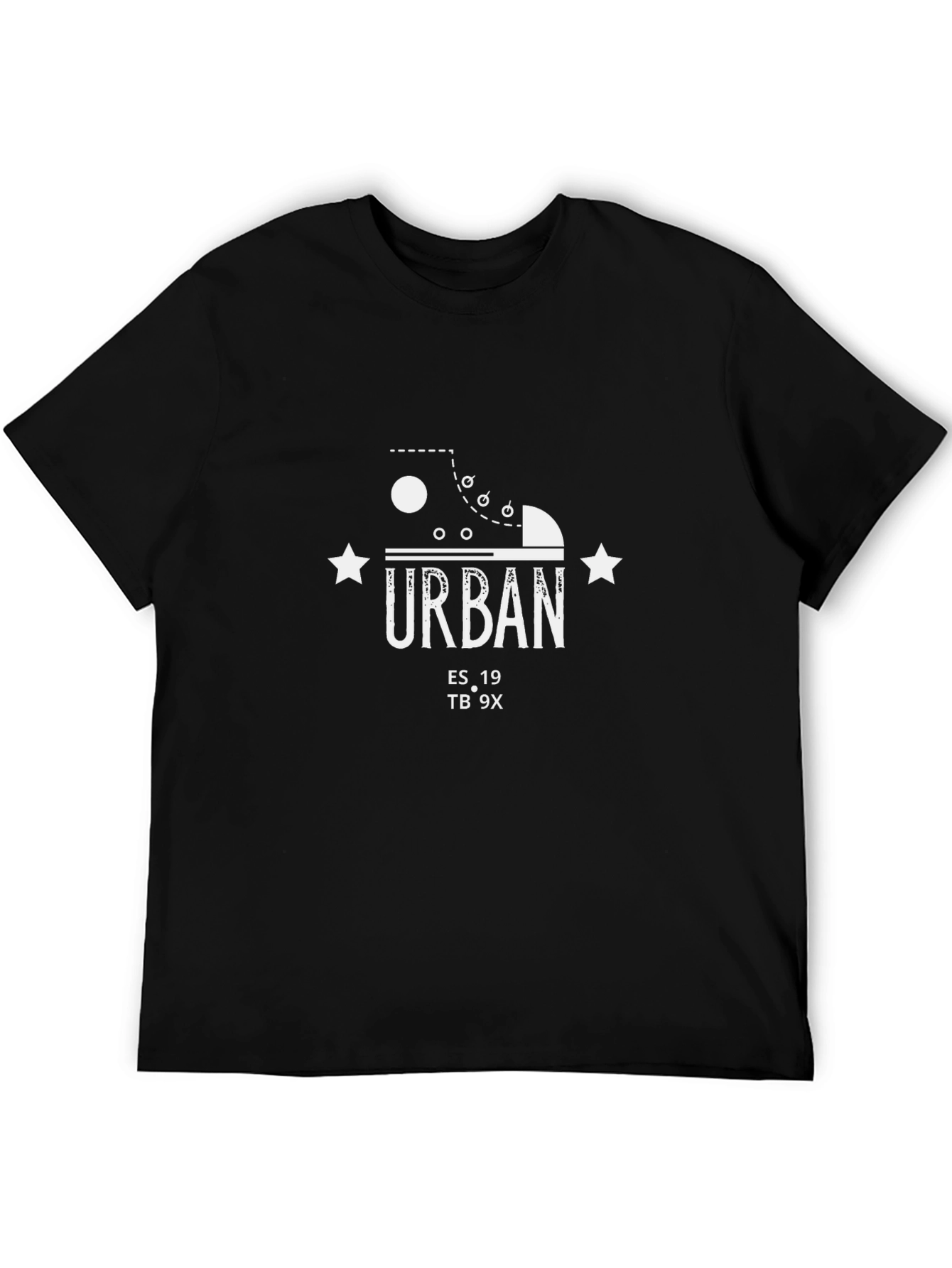 Urban Style Graphic Tee - Black
