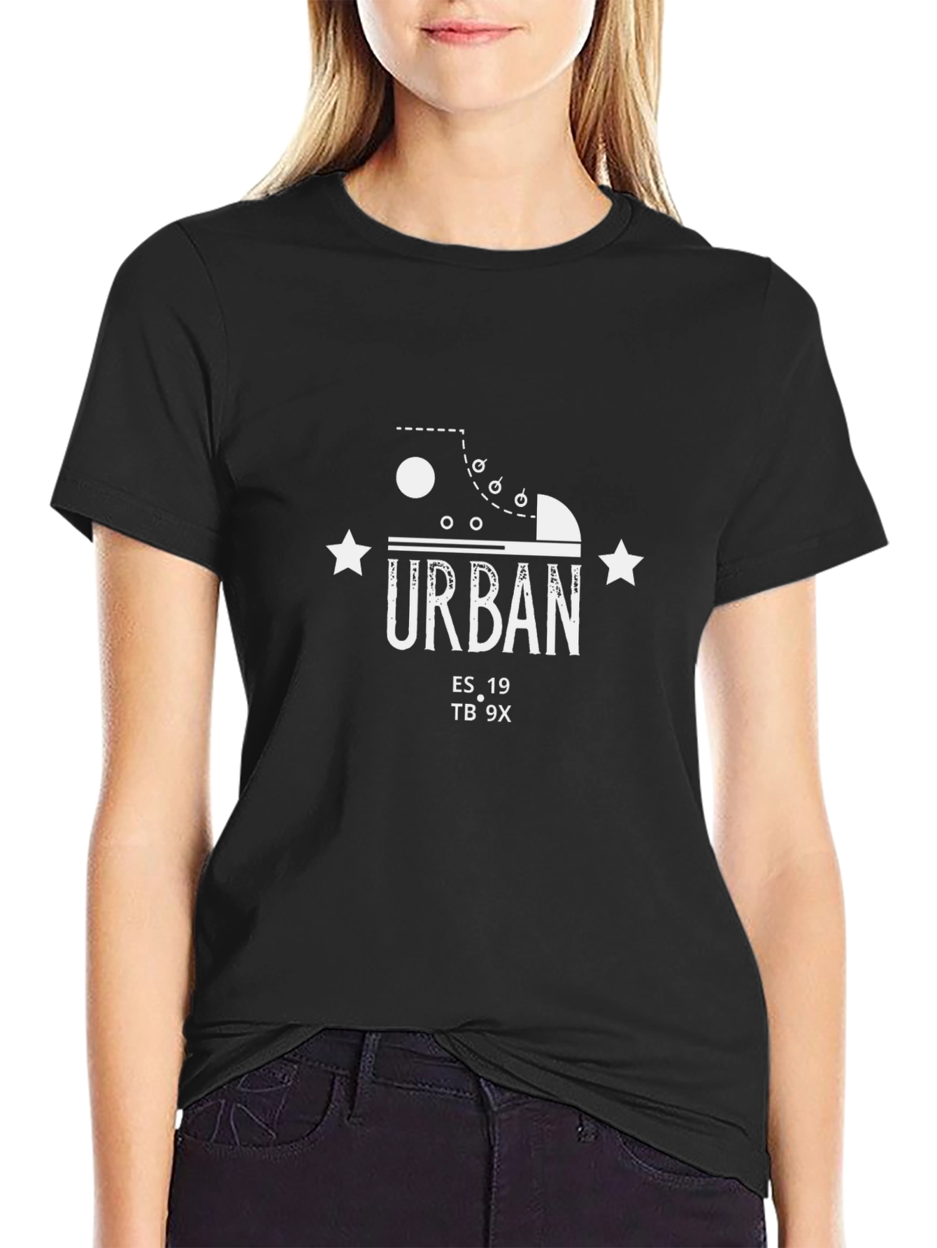 Urban Style Graphic Tee - Black