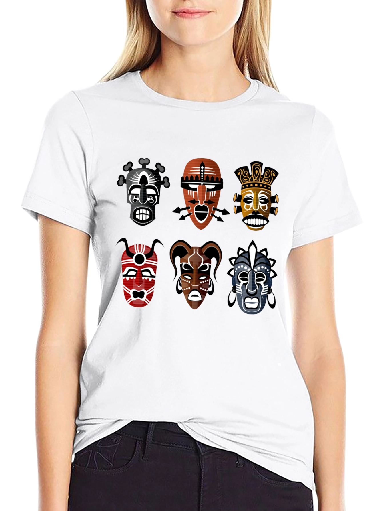 Tribal Mask T-Shirt - Unique Graphic Tee