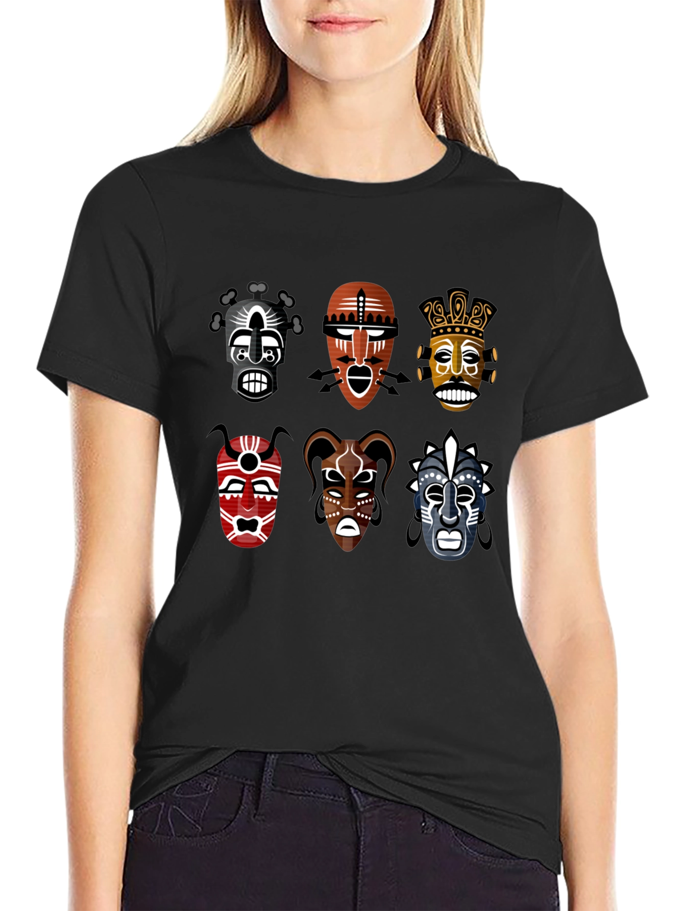 Tribal Mask T-Shirt - Unique Graphic Tee