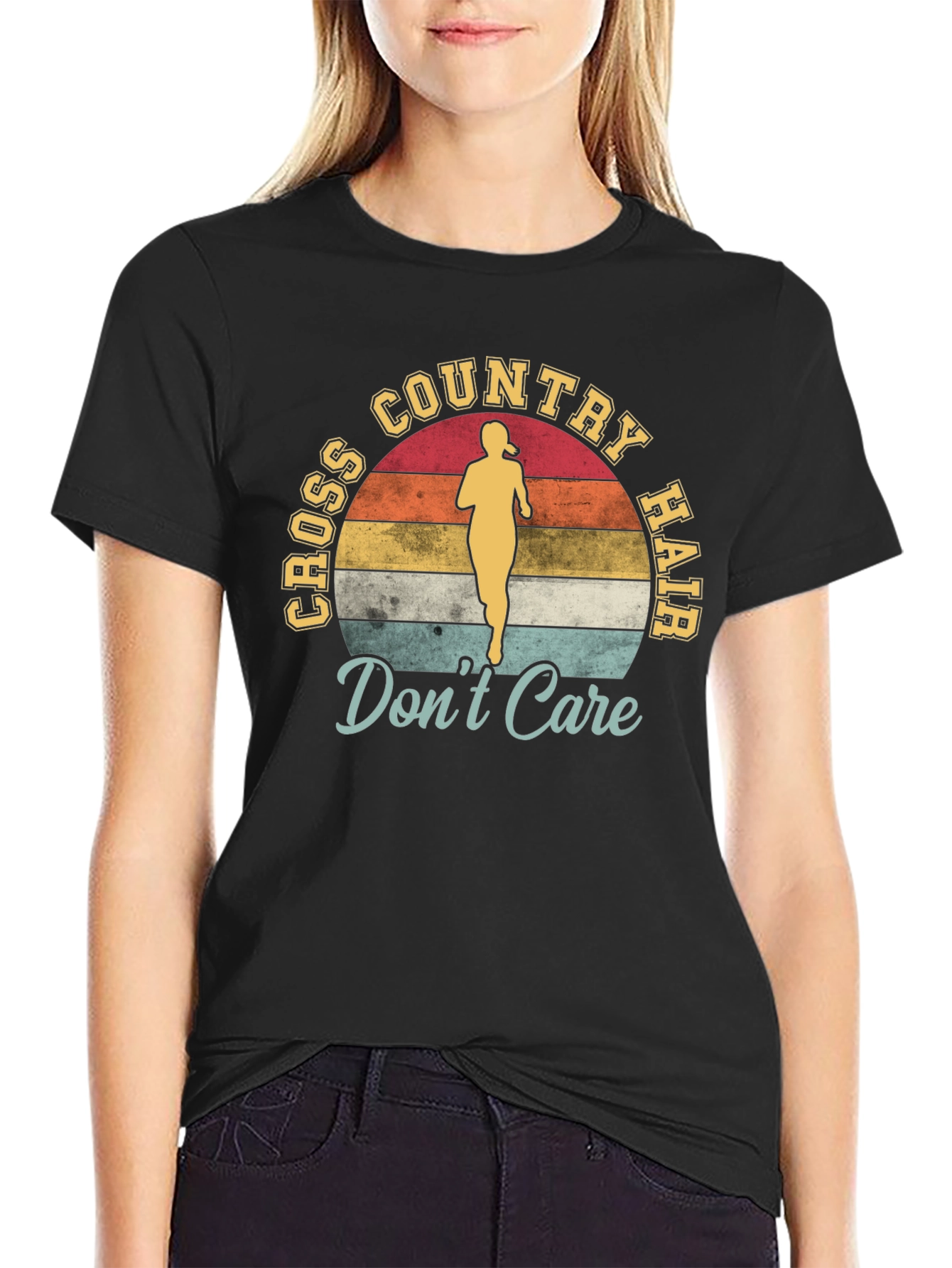 Cross Country Hair Dont Care Graphic T-Shirt