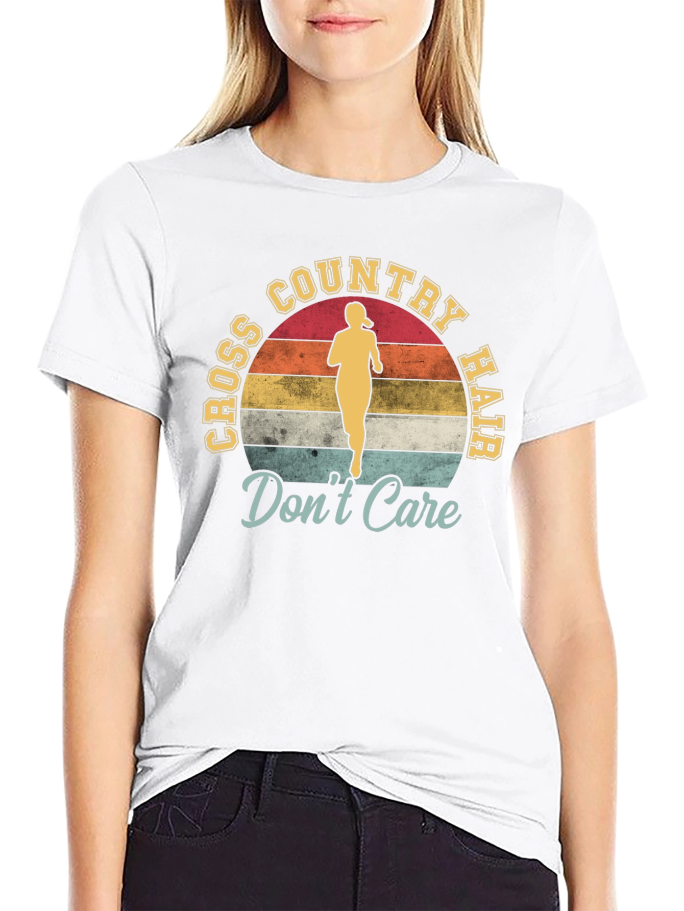Cross Country Hair Dont Care Graphic T-Shirt