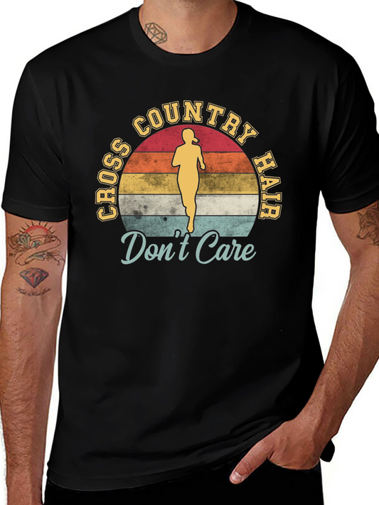 Cross Country Hair Dont Care Graphic T-Shirt