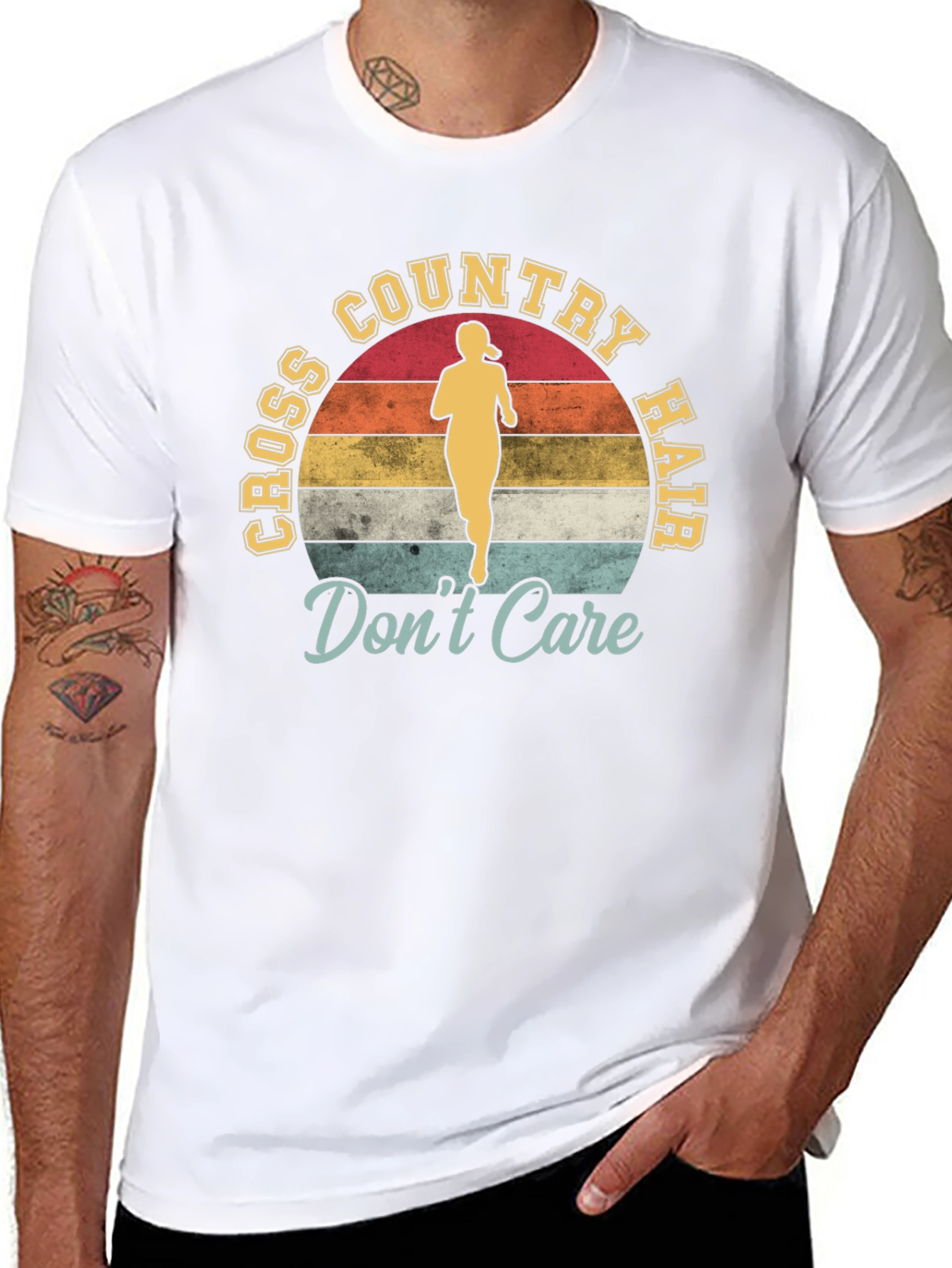Cross Country Hair Dont Care Graphic T-Shirt