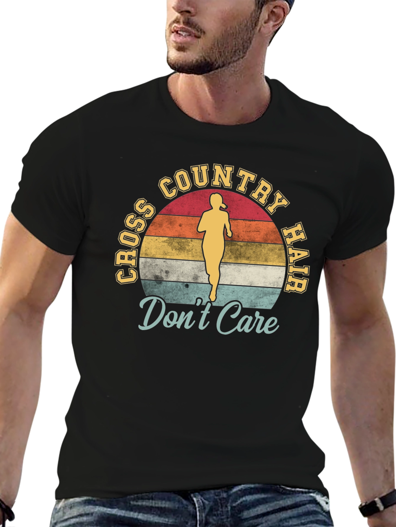 Cross Country Hair Dont Care Graphic T-Shirt