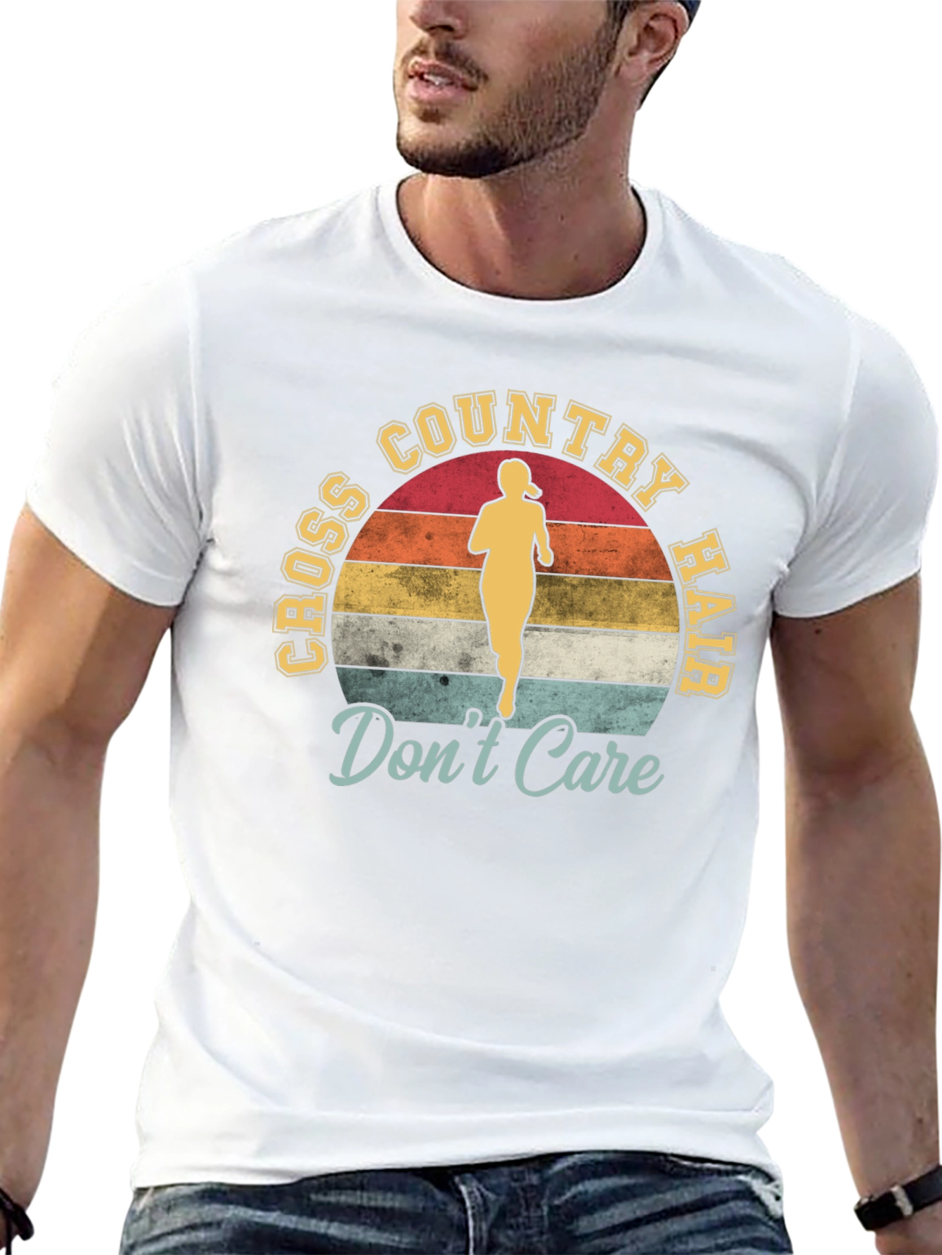 Cross Country Hair Dont Care Graphic T-Shirt