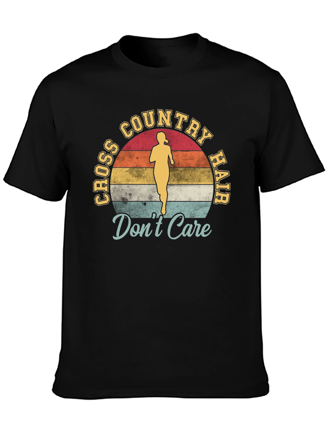 Cross Country Hair Dont Care Graphic T-Shirt