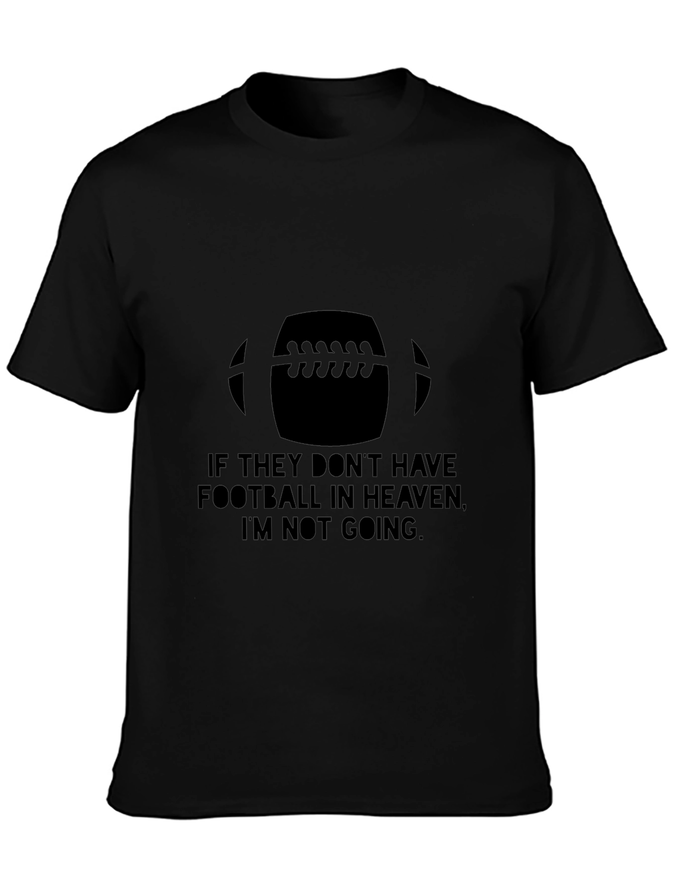 Football Heaven T-Shirt - Black Cotton Graphic Tee