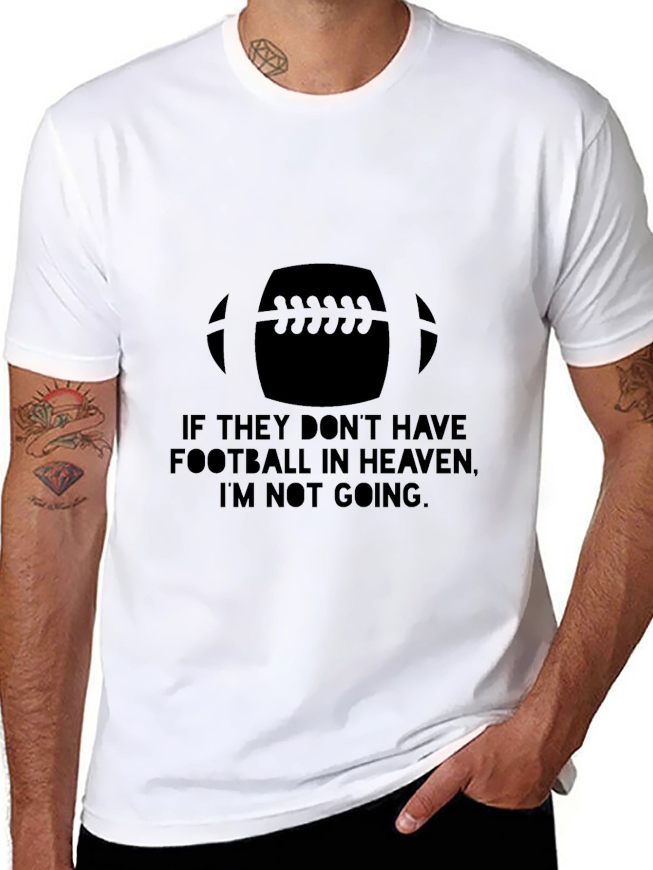 Football Heaven T-Shirt - Black Cotton Graphic Tee