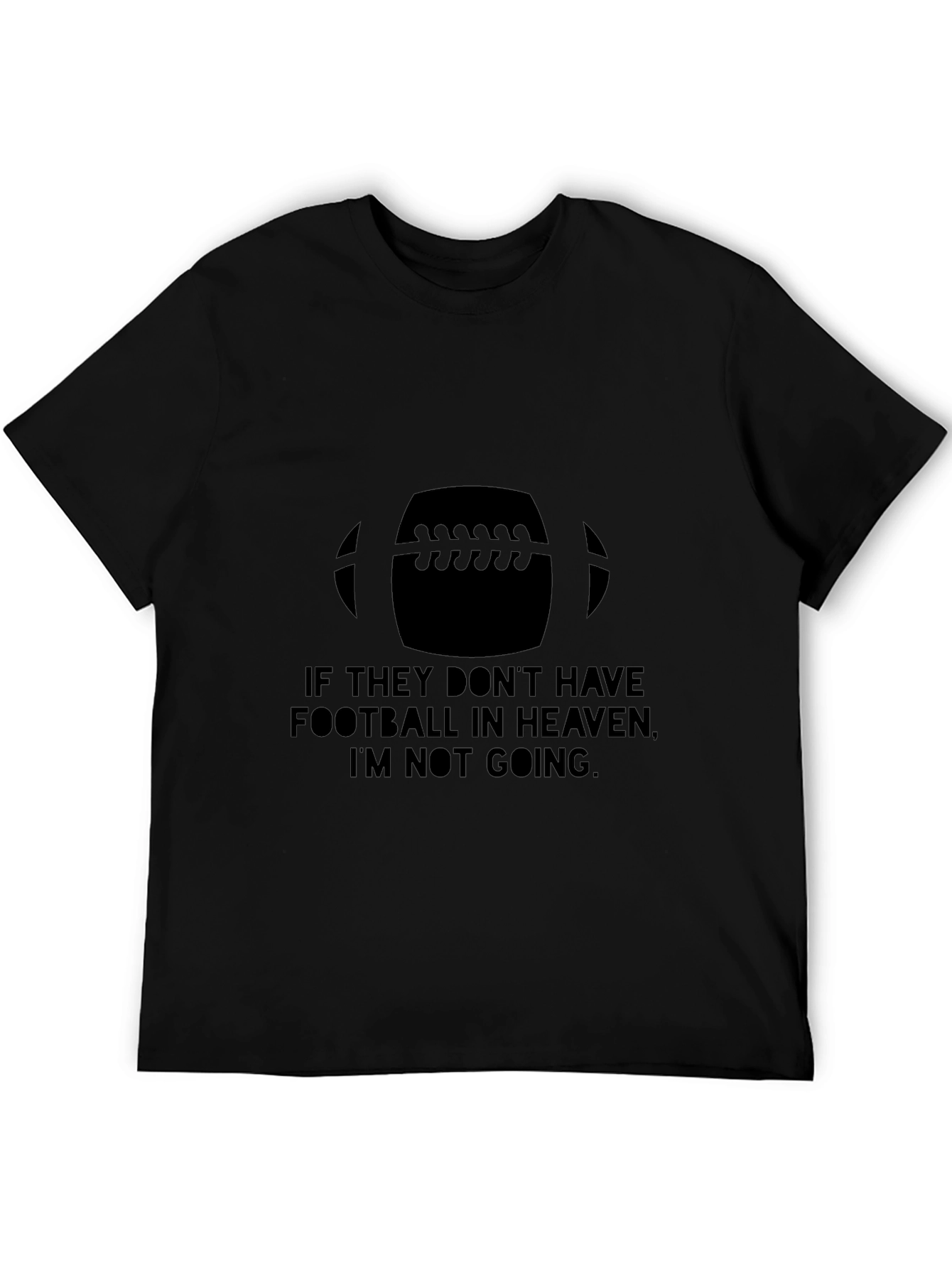 Football Heaven T-Shirt - Black Cotton Graphic Tee
