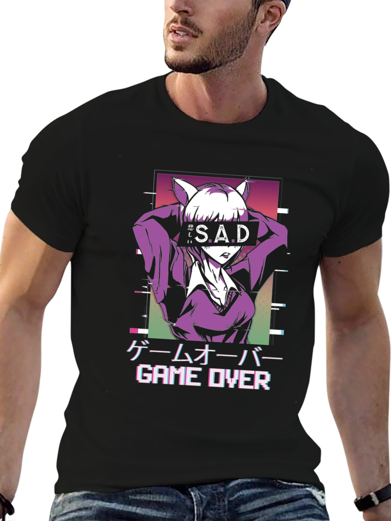 Anime Game Over Graphic Tee