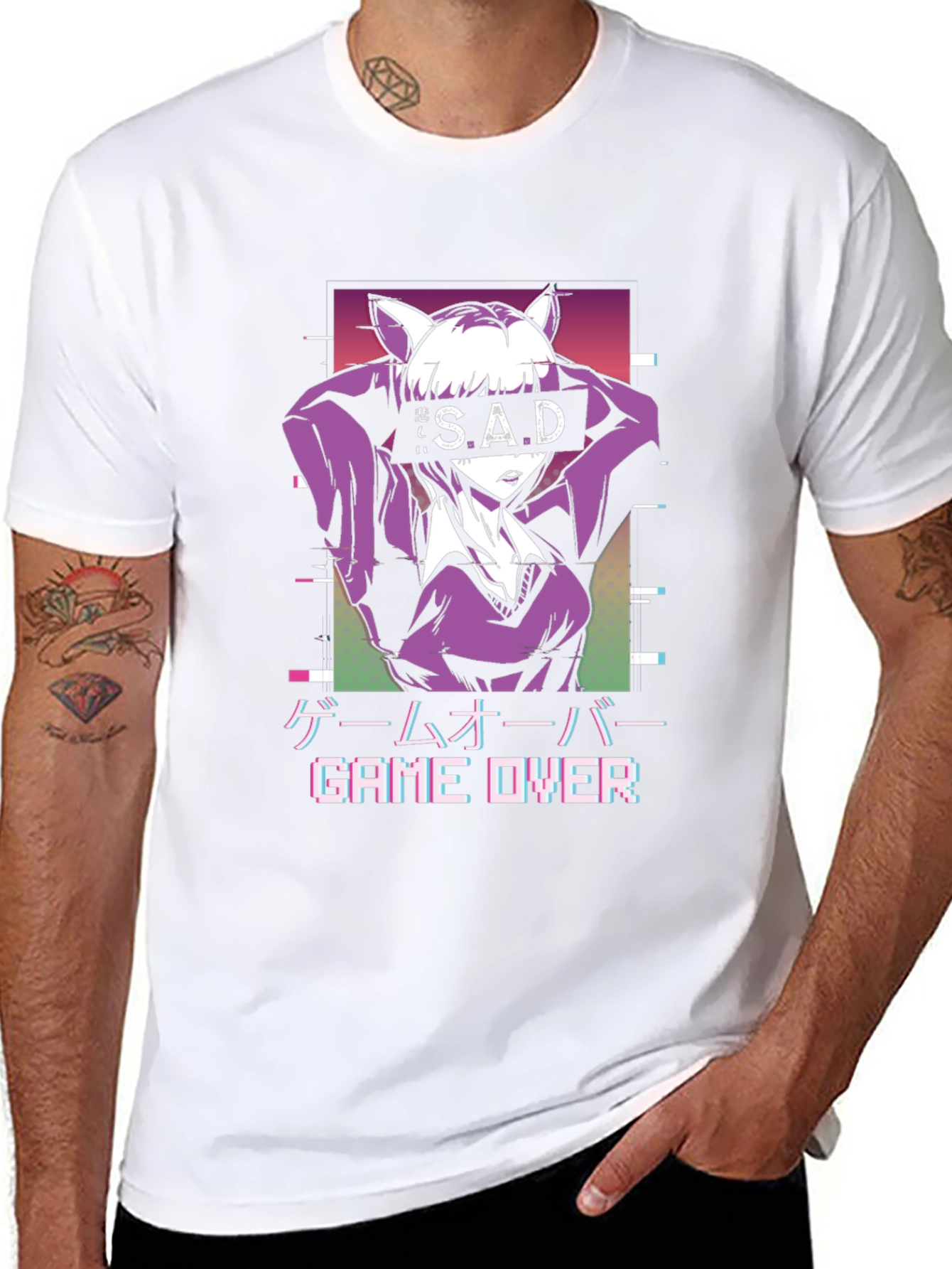 Anime Game Over Graphic Tee