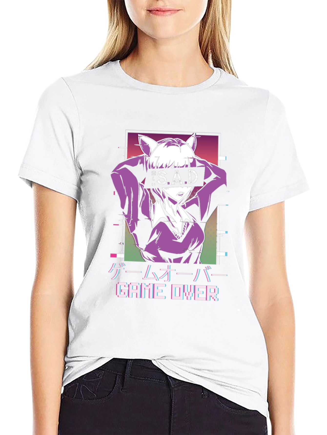 Anime Game Over Graphic Tee