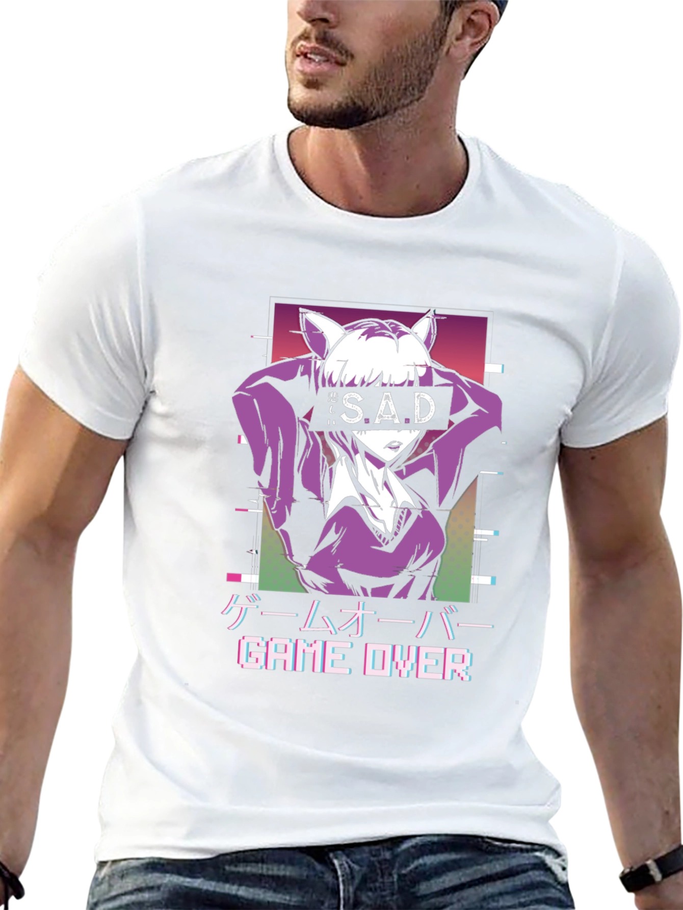 Anime Game Over Graphic Tee