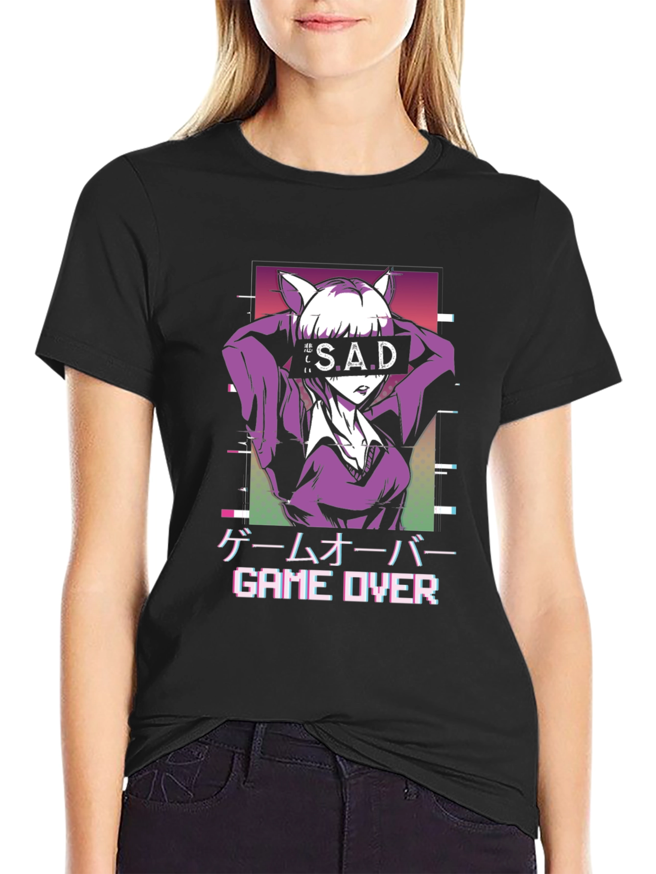 Anime Game Over Graphic Tee