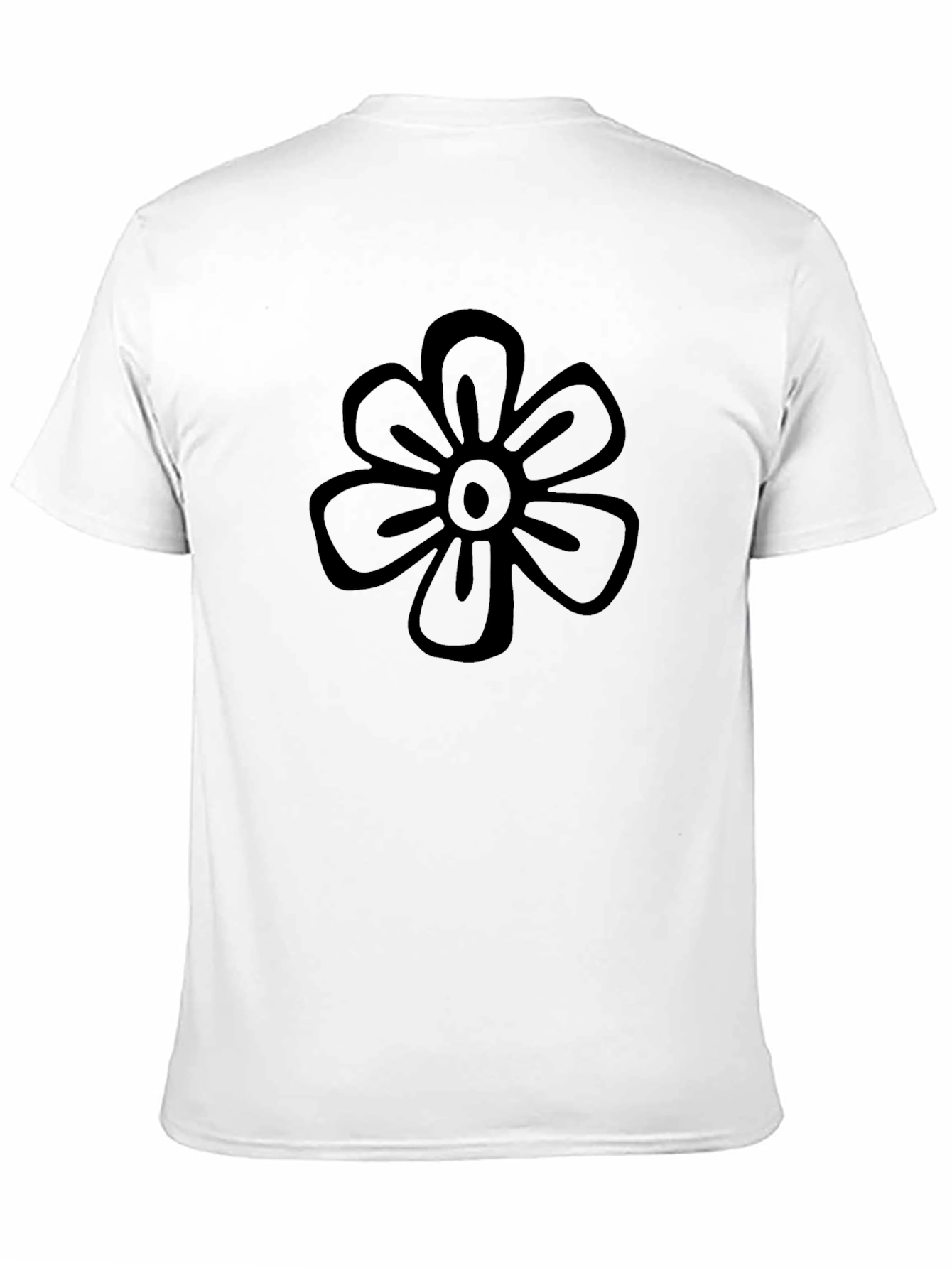 Black Flower Graphic Tee - Casual Comfort