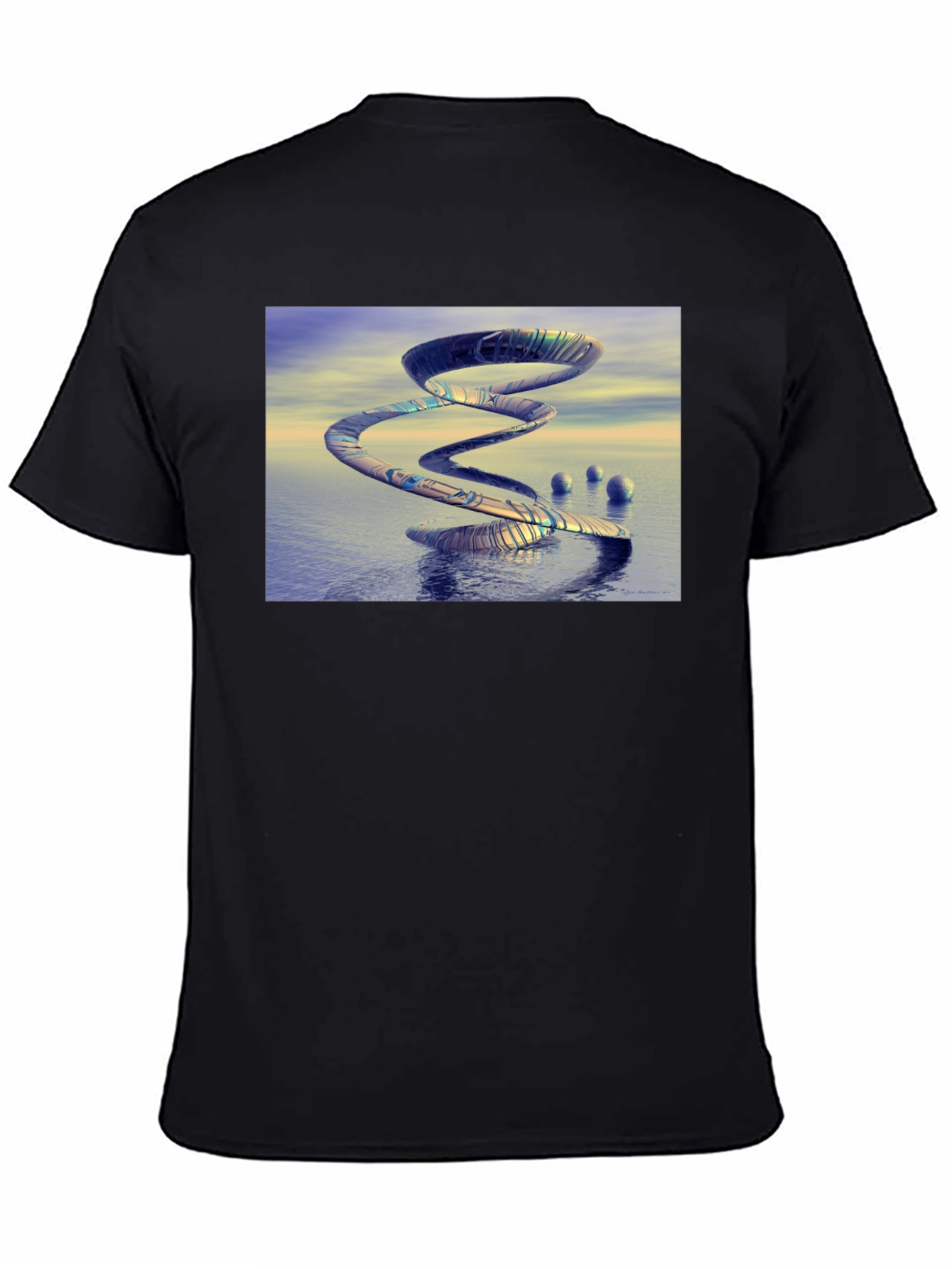 Abstract Spiral Graphic T-Shirt