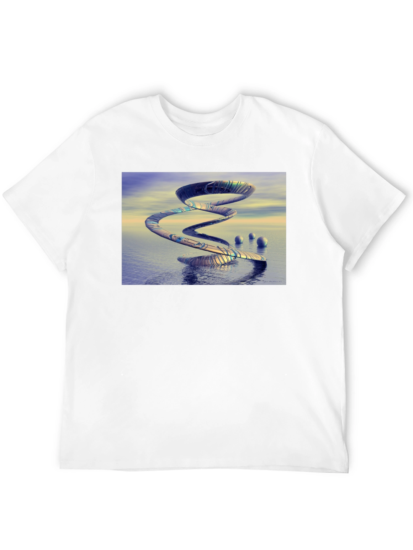 Abstract Spiral Graphic T-Shirt