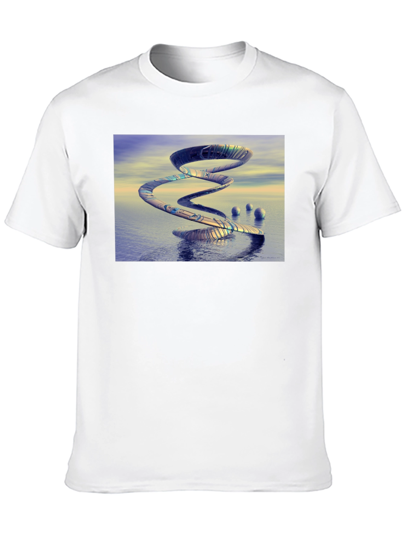 Abstract Spiral Graphic T-Shirt