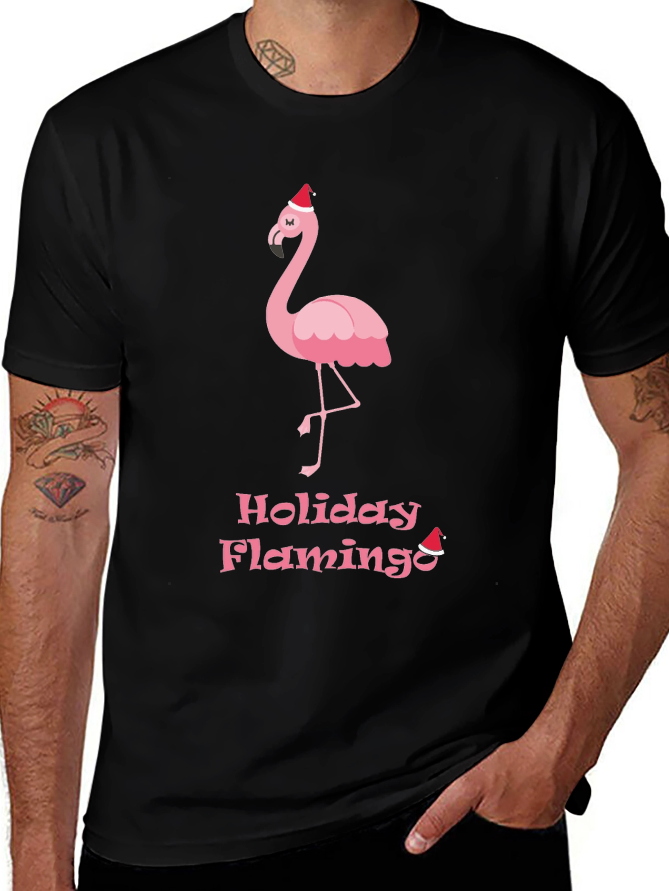 Holiday Flamingo Graphic Tee