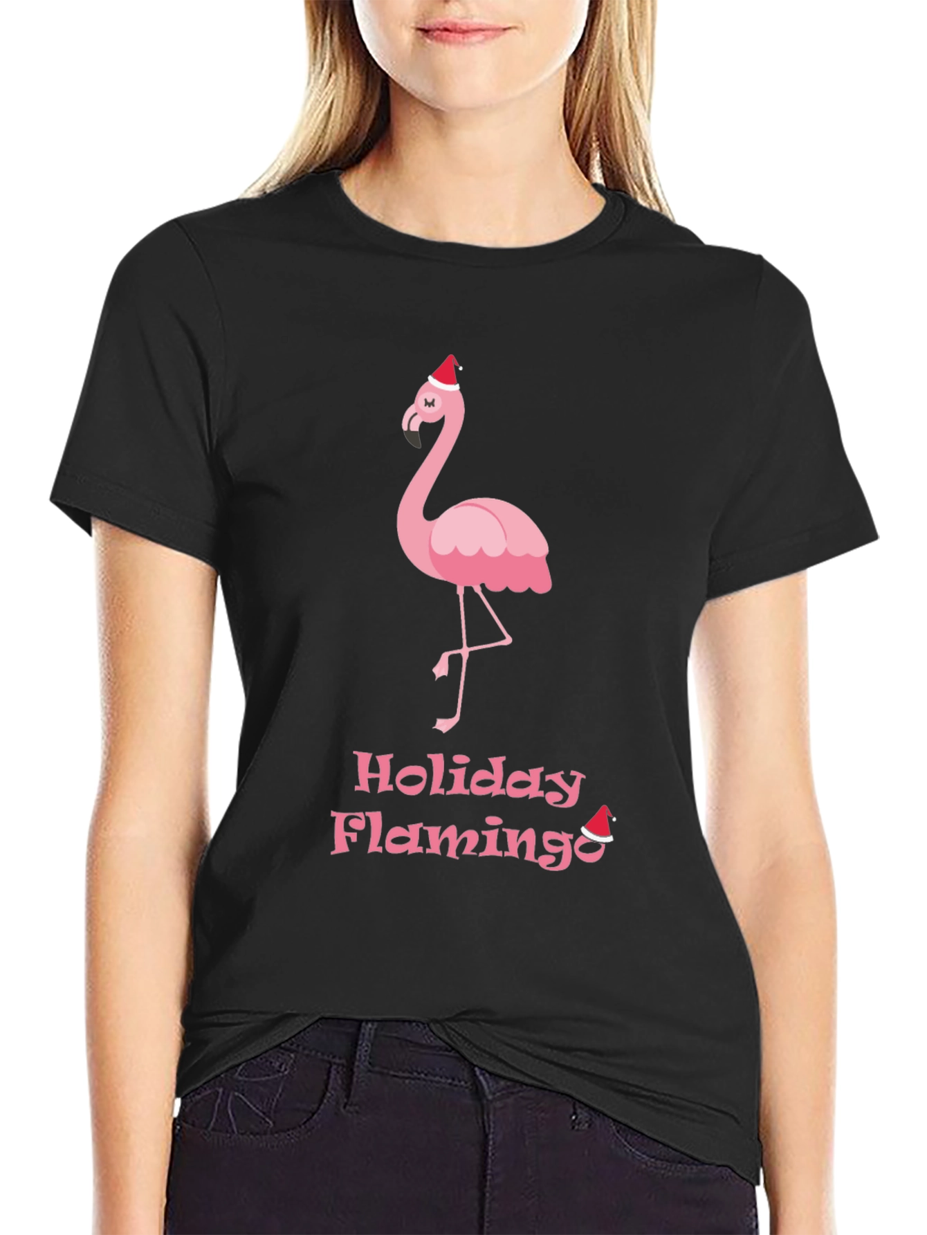 Holiday Flamingo Graphic Tee