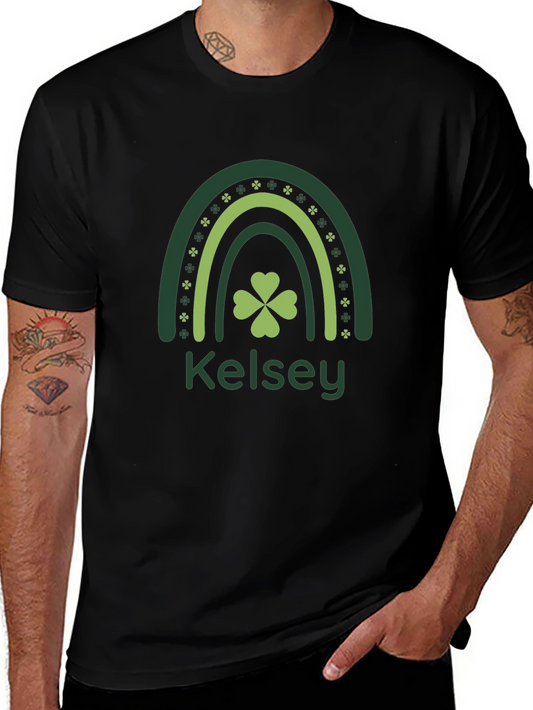 St. Patricks Day Rainbow Shamrock Personalized T-Shirt