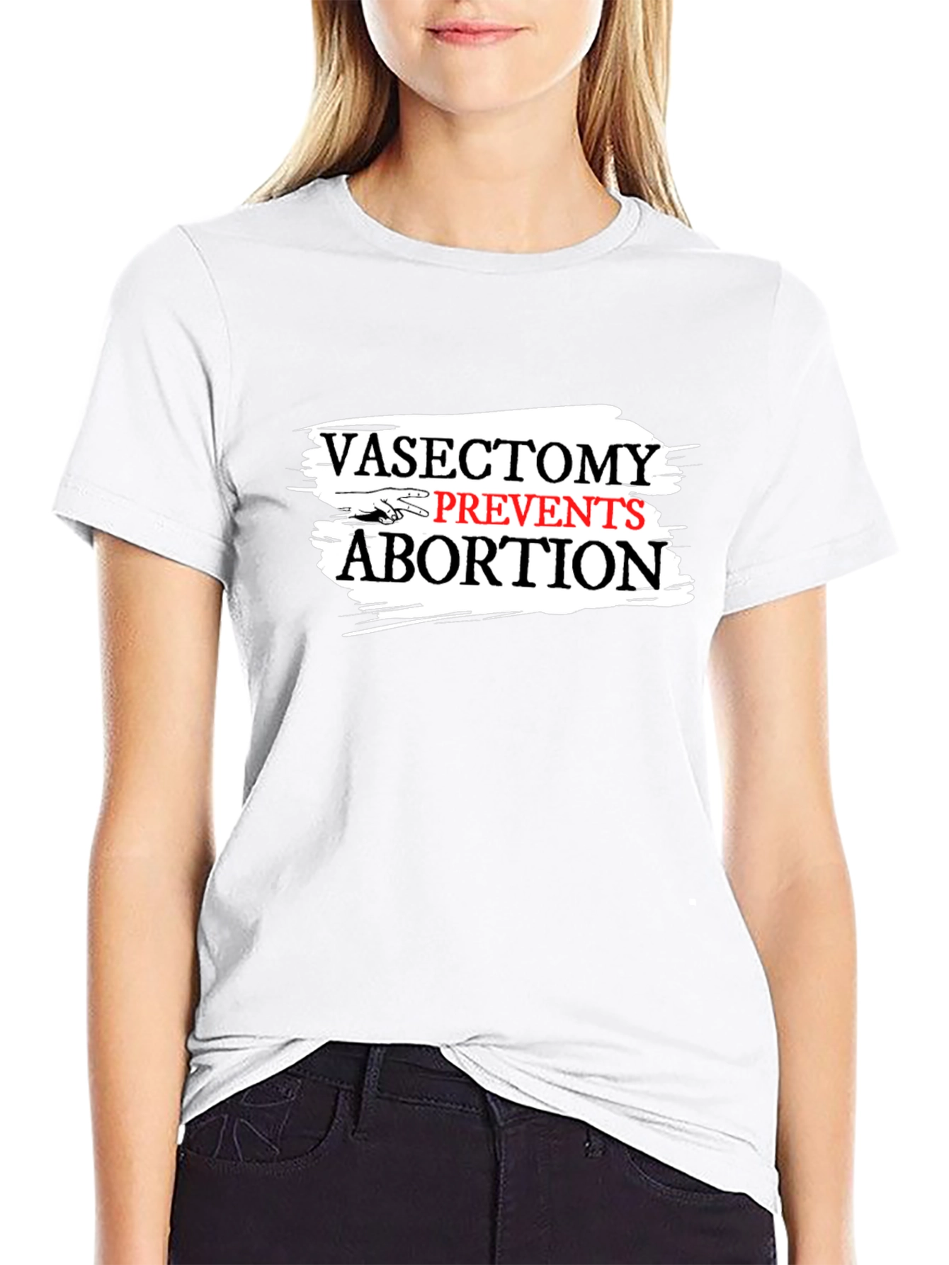 Vasectomy Prevents Abortion Slogan Graphic T-Shirt