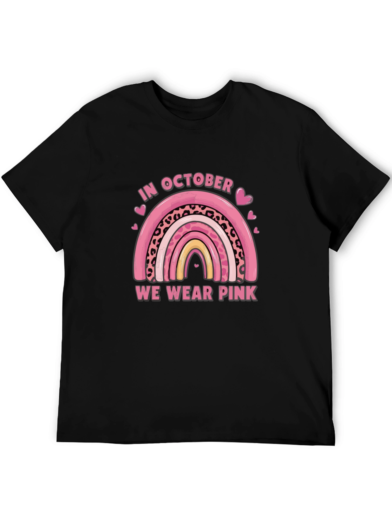 October Breast Cancer Awareness Rainbow T-Shirt