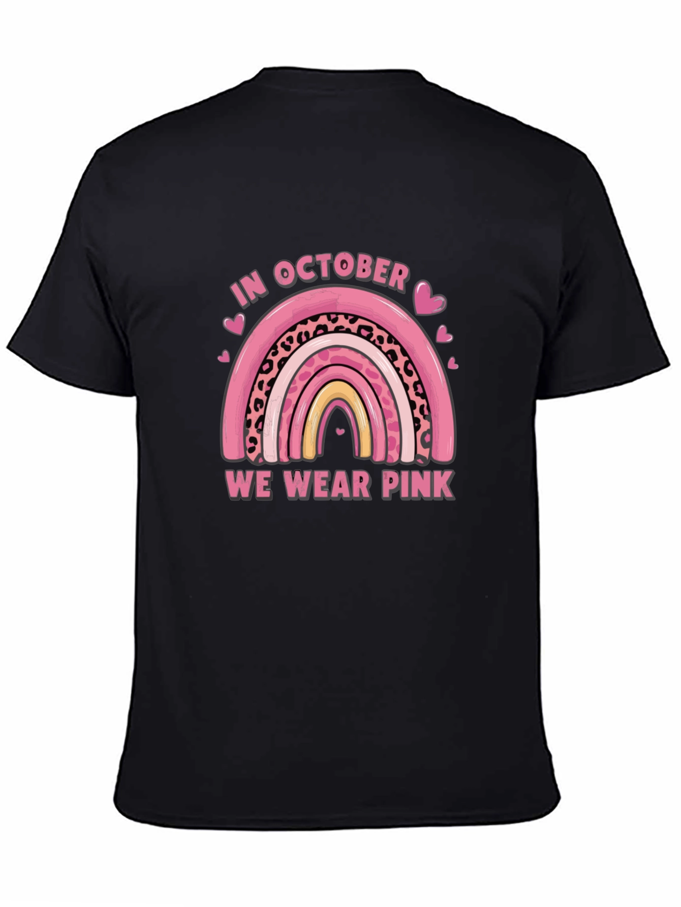 October Breast Cancer Awareness Rainbow T-Shirt