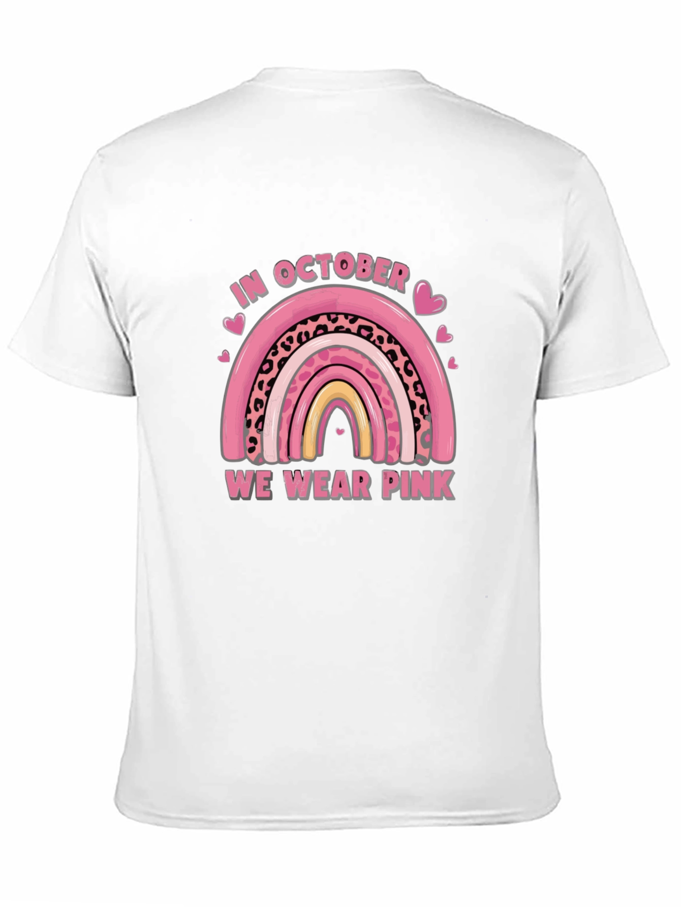 October Breast Cancer Awareness Rainbow T-Shirt