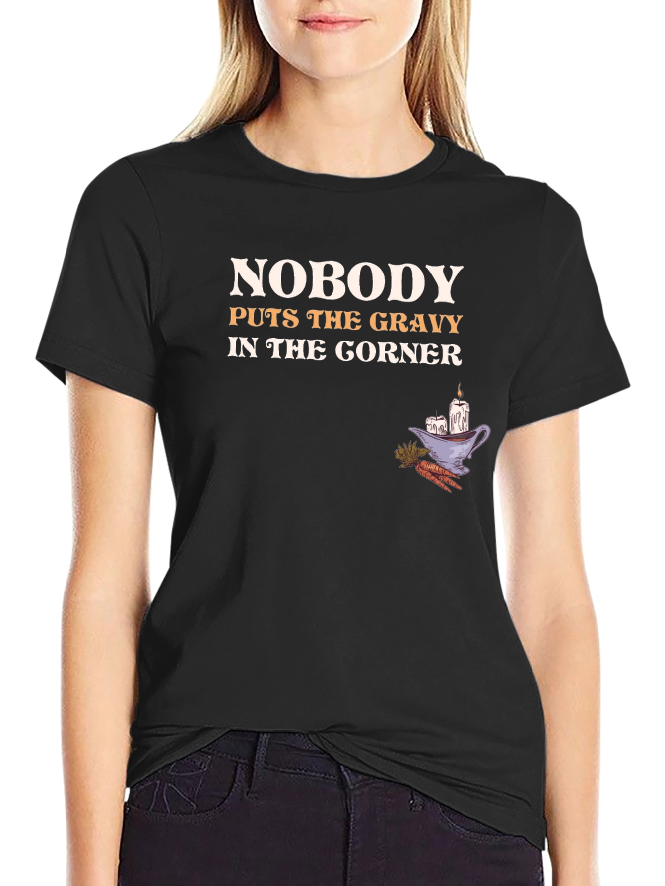 Funny Thanksgiving T-Shirt - Nobody Puts the Gravy