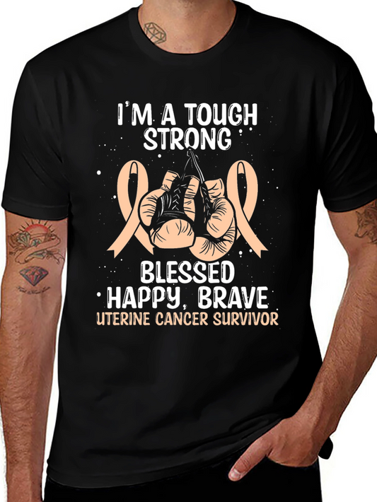 Uterine Cancer Survivor Boxing Glove T-Shirt