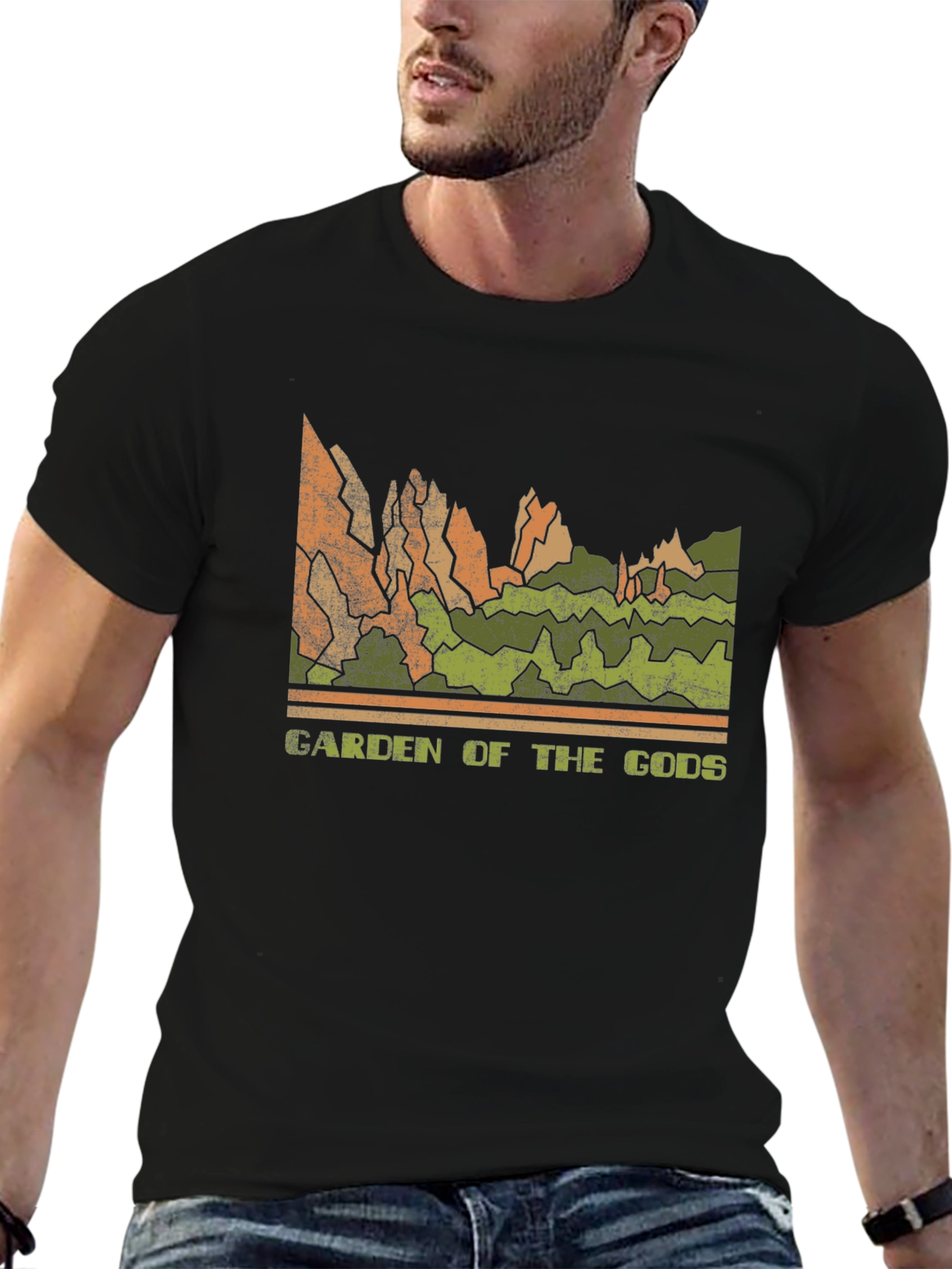 Garden of the Gods Retro Graphic Tee - Black