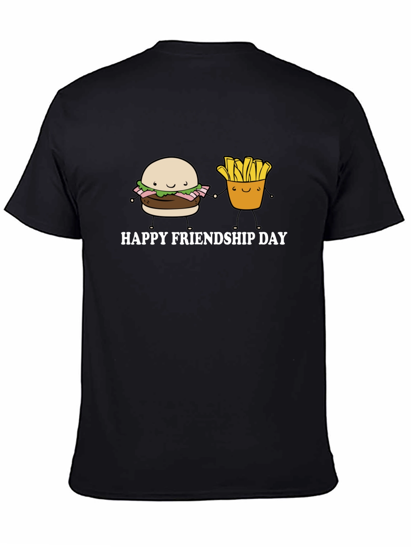 Happy Friendship Day Burger and Fries T-Shirt