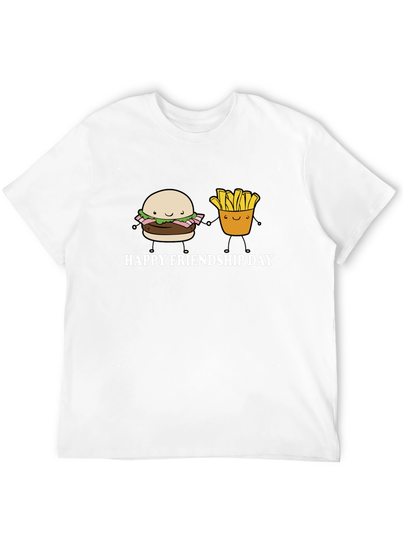 Happy Friendship Day Burger and Fries T-Shirt