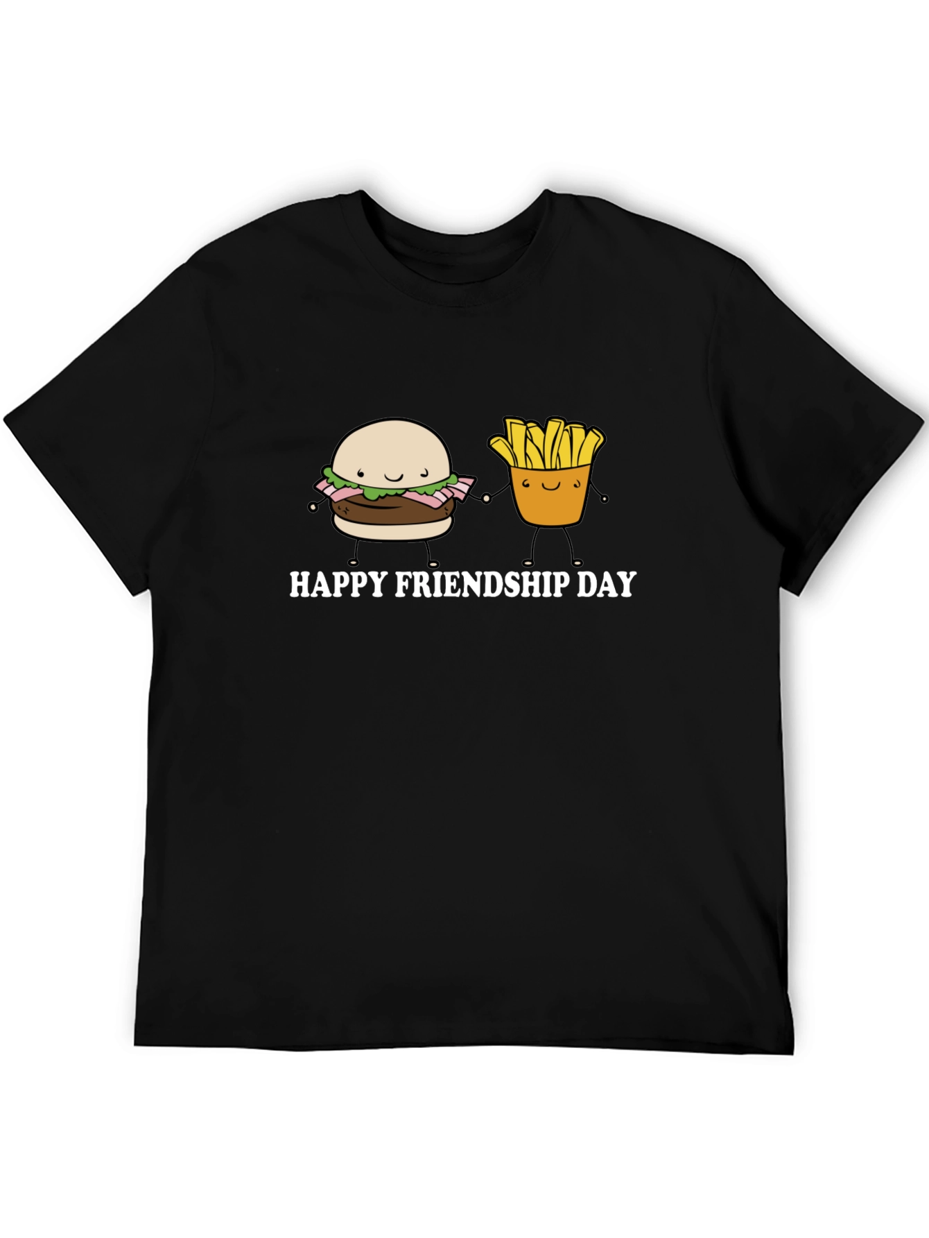 Happy Friendship Day Burger and Fries T-Shirt