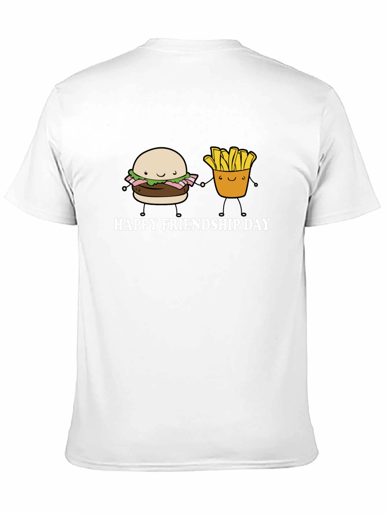 Happy Friendship Day Burger and Fries T-Shirt