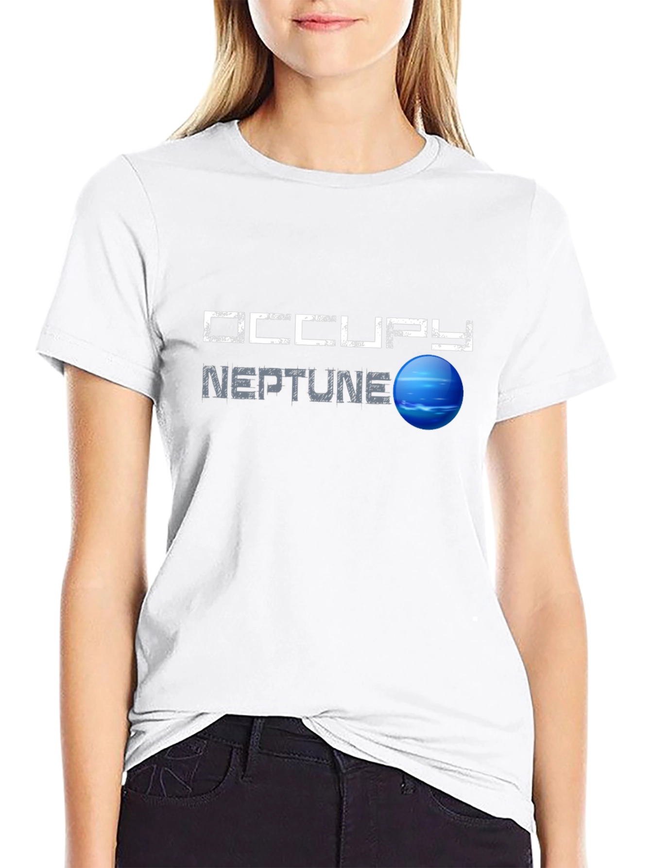 Occupy Neptune Graphic T-Shirt - Space Exploration Tee