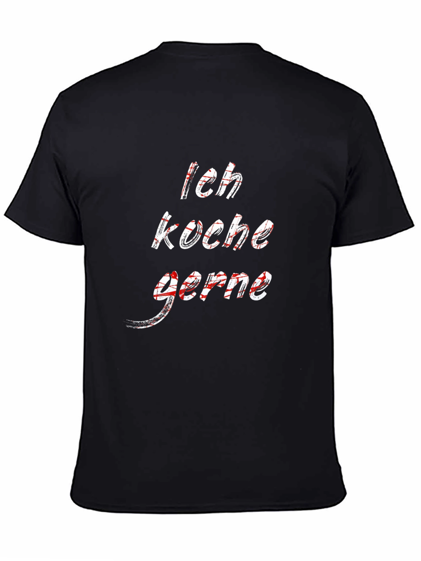 Ich Koche Gerne T-Shirt - Black Crew Neck