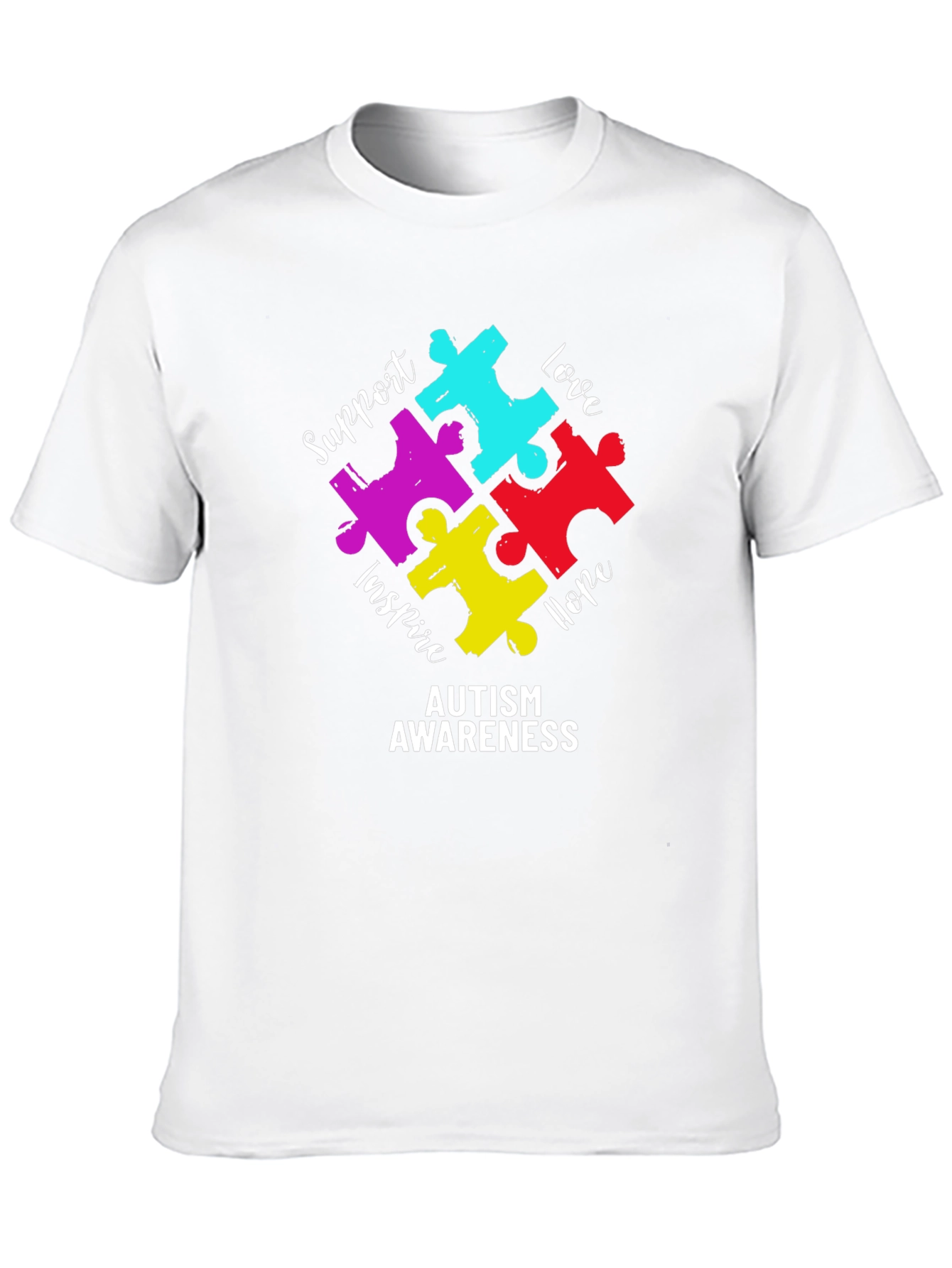 Autism Awareness Puzzle Piece Graphic T-Shirt