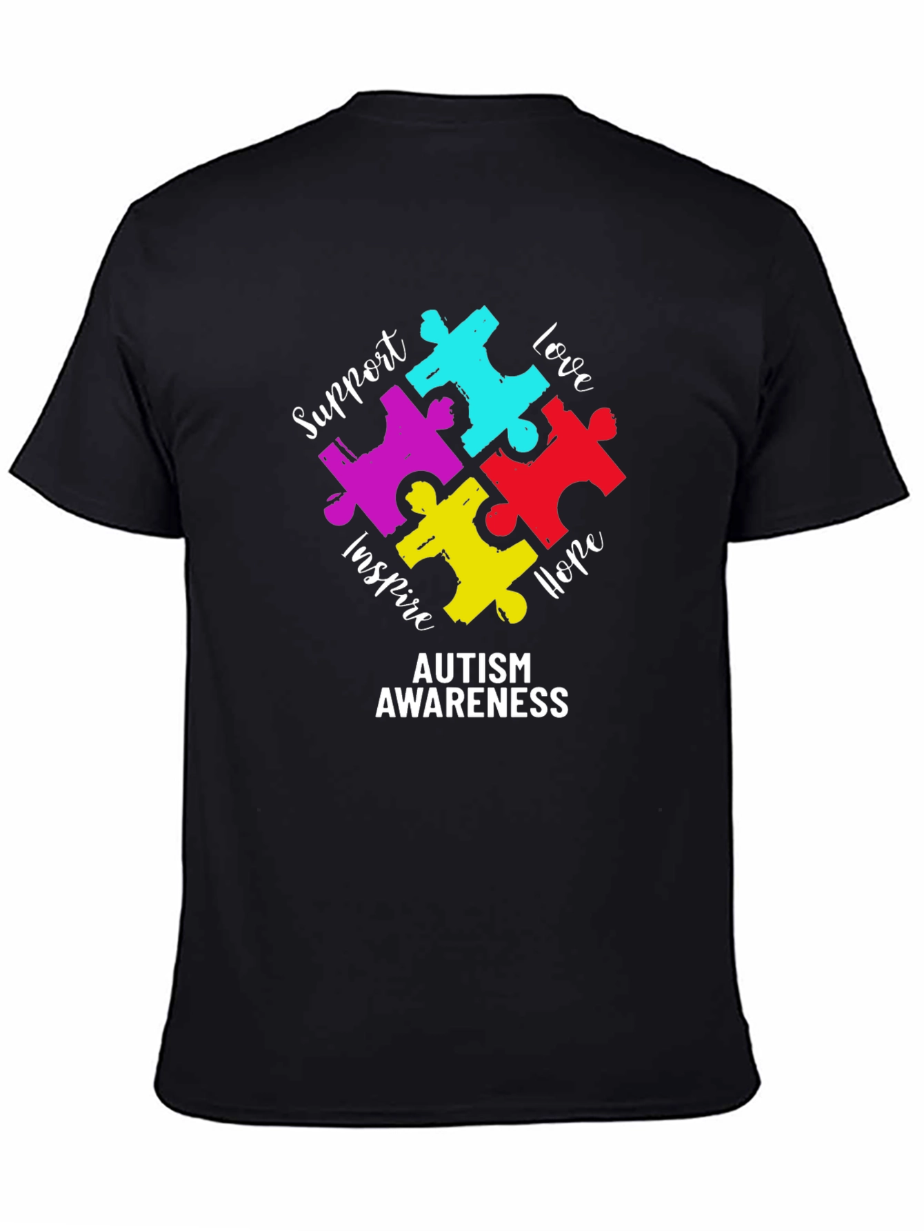 Autism Awareness Puzzle Piece Graphic T-Shirt