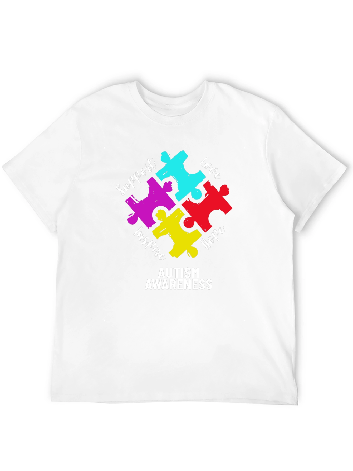 Autism Awareness Puzzle Piece Graphic T-Shirt