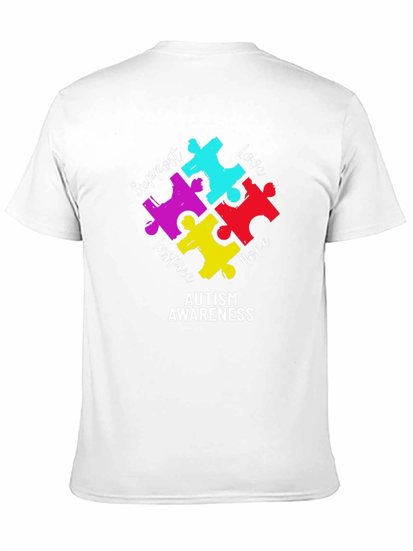 Autism Awareness Puzzle Piece Graphic T-Shirt