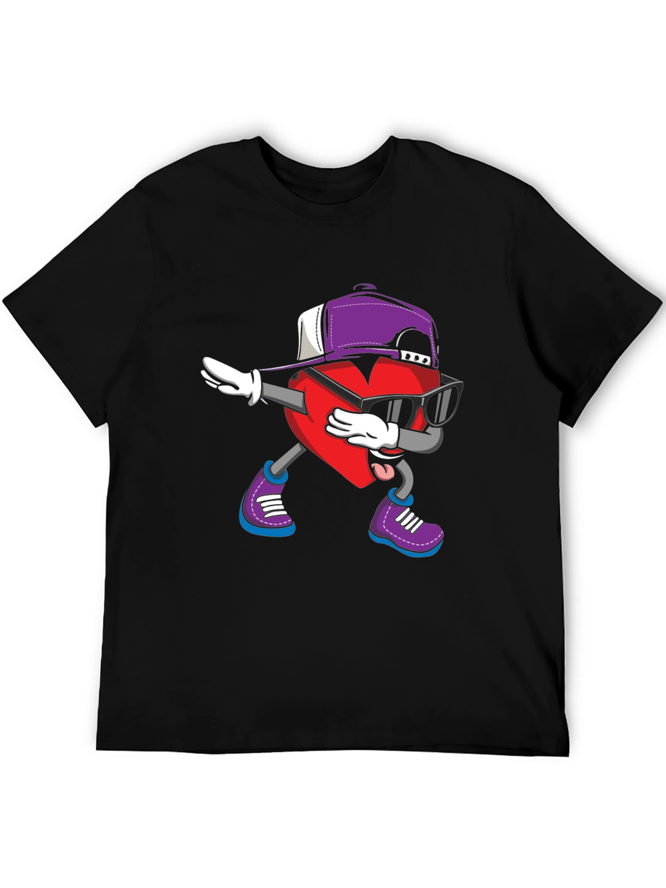 Dabbing Heart Graphic Tee - Cool Style