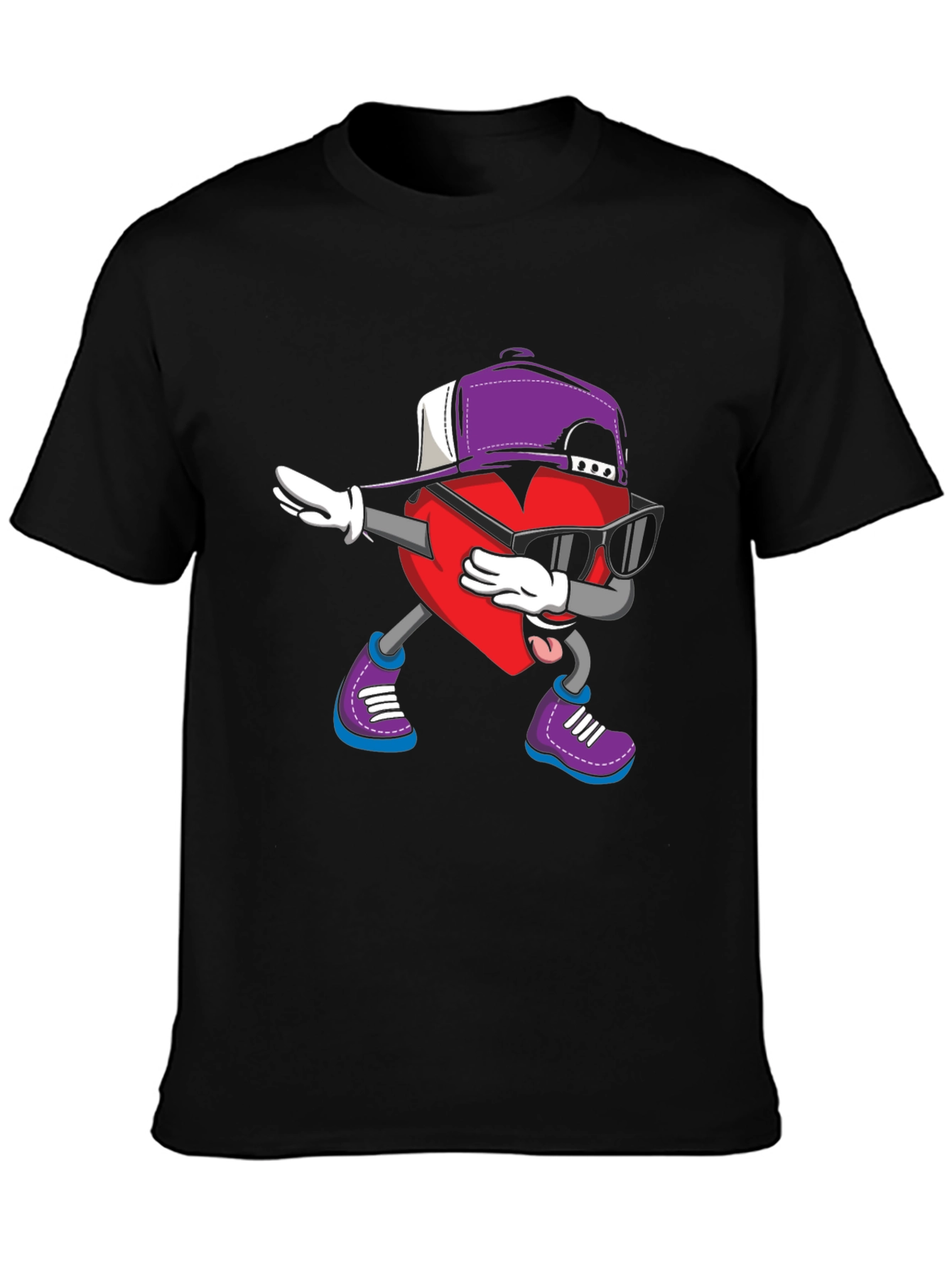 Dabbing Heart Graphic Tee - Cool Style