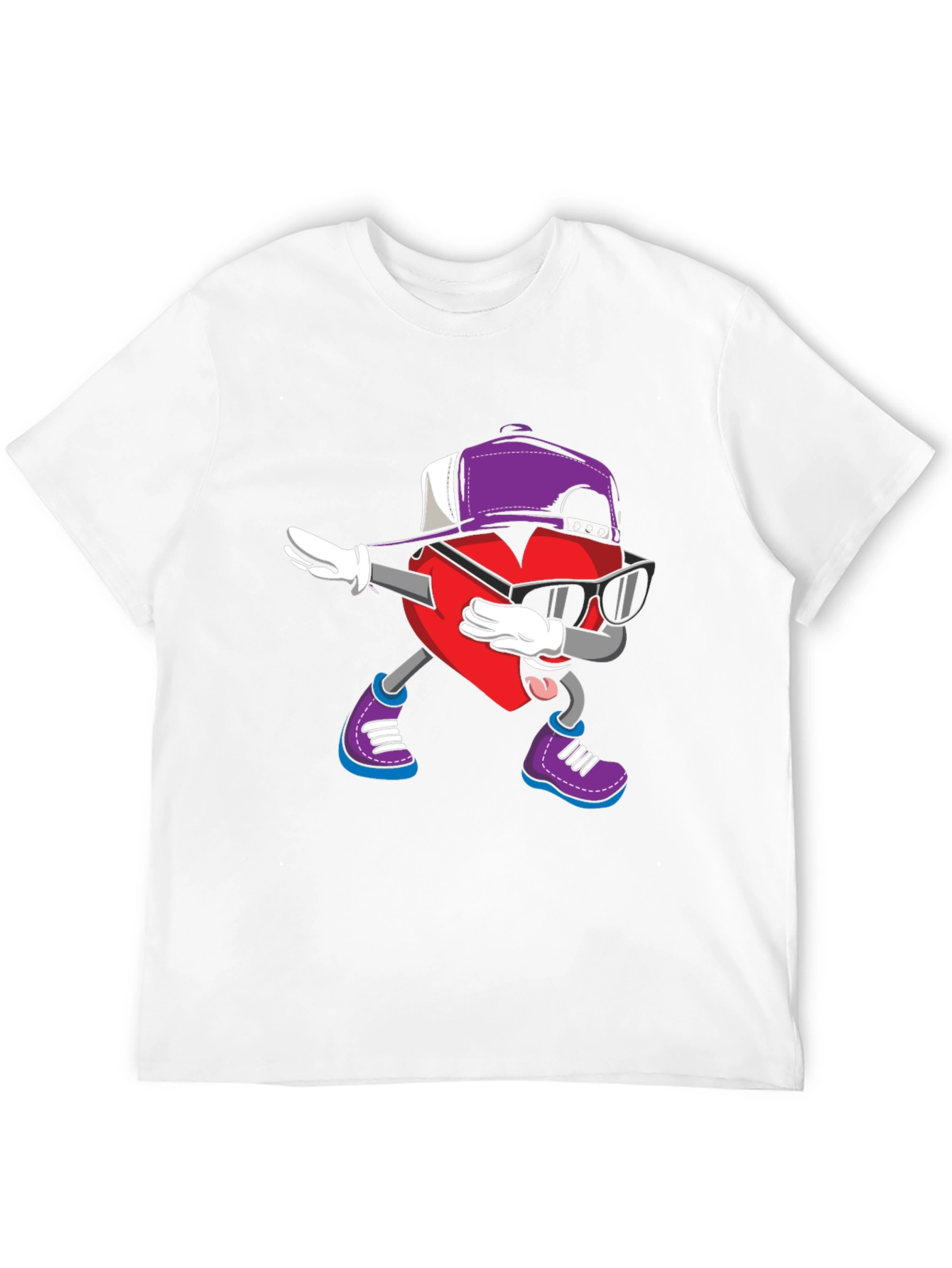 Dabbing Heart Graphic Tee - Cool Style
