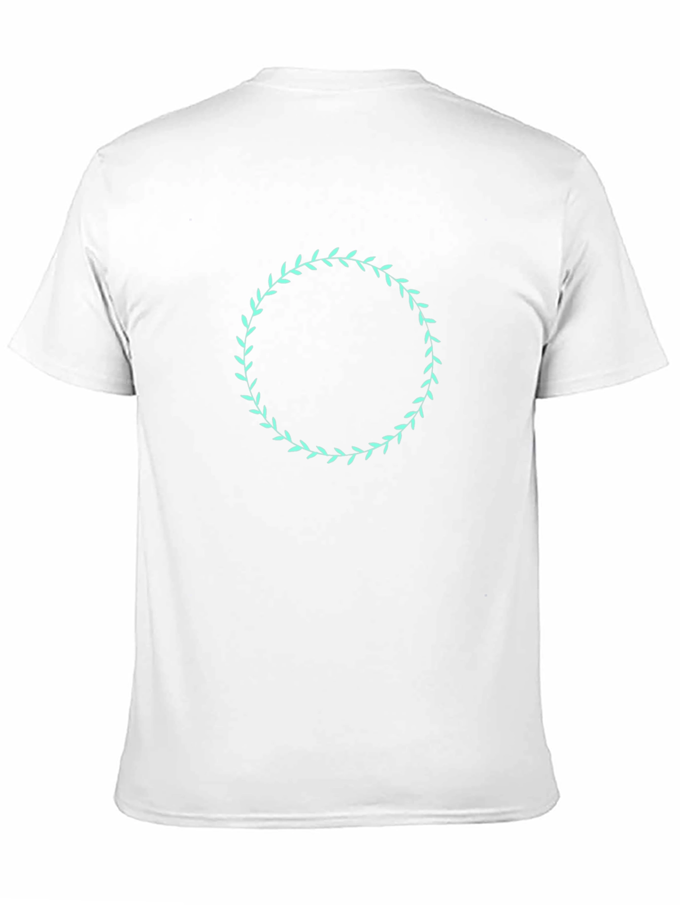 Leaf Wreath Graphic Black T-Shirt