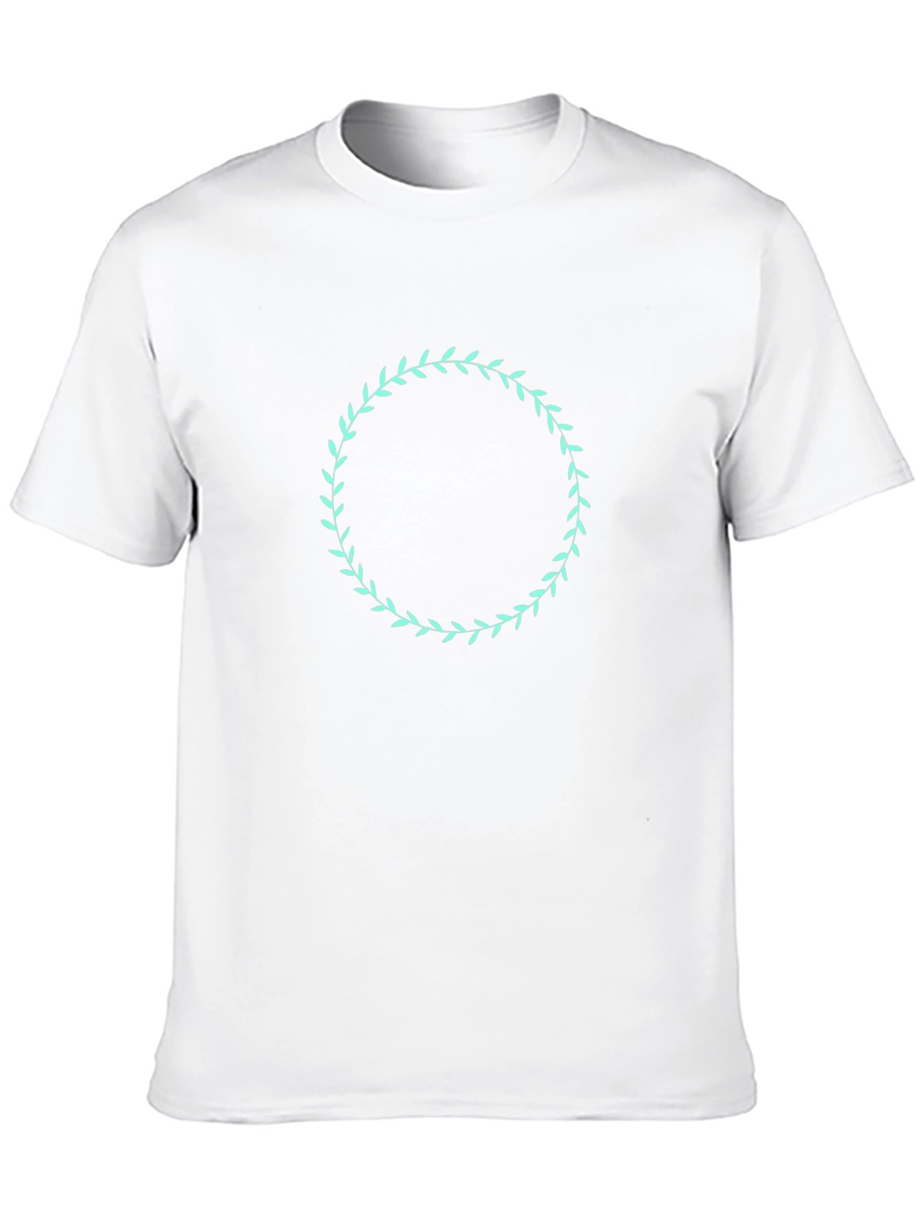 Leaf Wreath Graphic Black T-Shirt