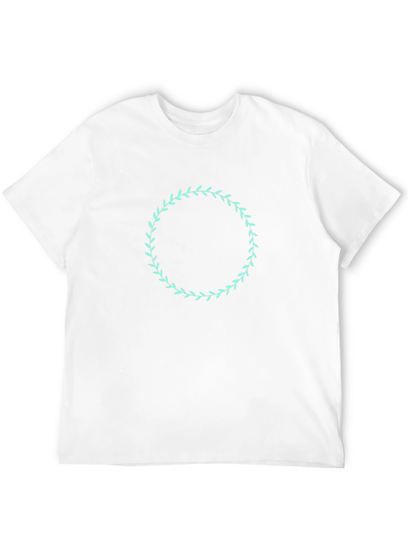 Leaf Wreath Graphic Black T-Shirt